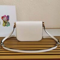 Prada Women Saffiano Leather Prada Emblème Bag-white (1)