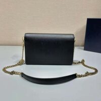 Prada Women Saffiano Leather Shoulder Bag-Black (1)