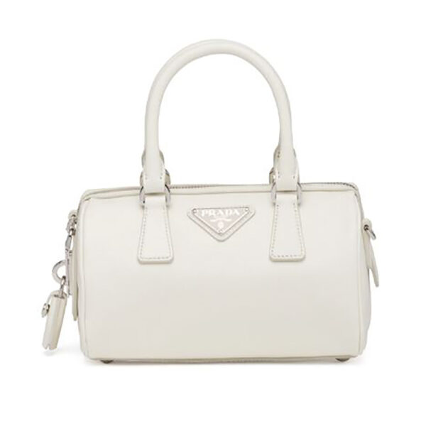 Prada Women Saffiano Leather Top-handle Bag-white (1)