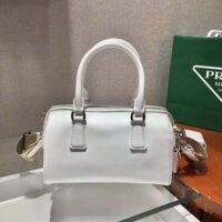 Prada Women Saffiano Leather Top-handle Bag-white (1)