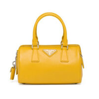 Prada Women Saffiano Leather Top-handle Bag-yellow (1)