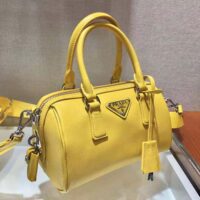 Prada Women Saffiano Leather Top-handle Bag-yellow (1)