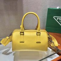 Prada Women Saffiano Leather Top-handle Bag-yellow (1)