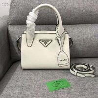 Prada Women Saffiano leather Prada Kristen Handbag-white (1)