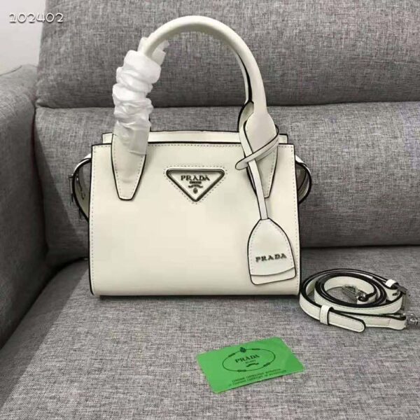 Prada Women Saffiano leather Prada Kristen Handbag-white (10)