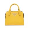 Prada Women Saffiano Leather Prada Kristen Handbag-Yellow