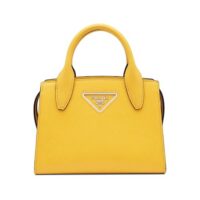 Prada Women Saffiano leather Prada Kristen Handbag-yellow (1)