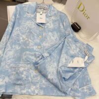 Dior Women Chez Moi Shirt Cornflower Blue Toile de Jouy Reverse Silk Twill (1)