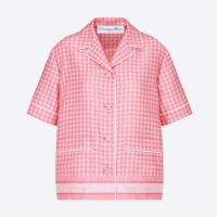 Dior Women Chez Moi Short-Sleeved Shirt Peony Pink Silk Twill (1)