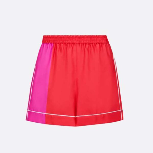 Dior Women Chez Moi Shorts Bright Pink and Pink Silk Twill (1)