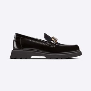 Dior Women Code Loafer Black Brushed Calfskin