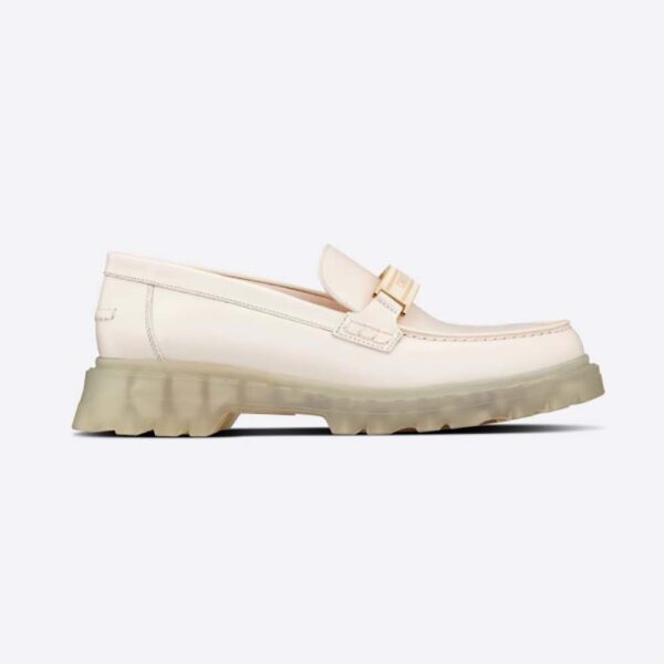 Dior Women Code Loafer White Brushed Calfskin (1)