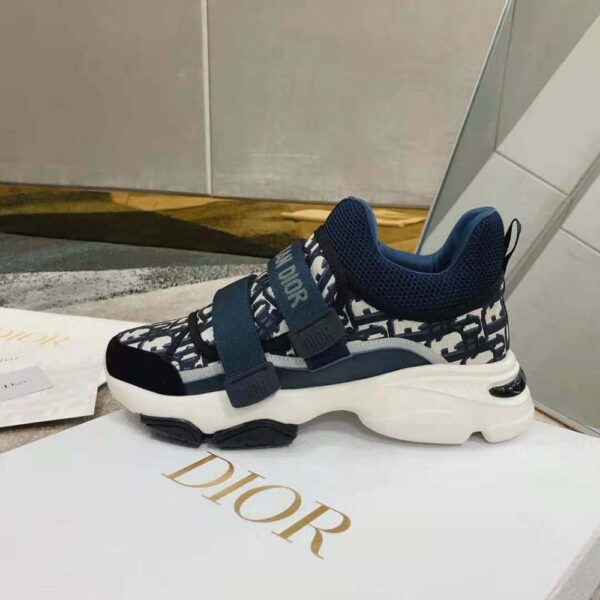 Dior Women D-Wander Sneaker Deep Blue Dior Oblique Technical Fabric (3)