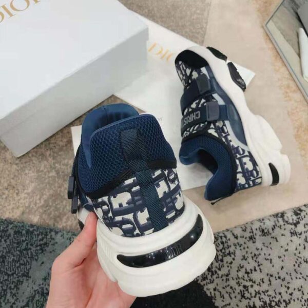 Dior Women D-Wander Sneaker Deep Blue Dior Oblique Technical Fabric (7)