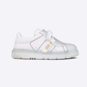 Dior Women Dior-Id Sneaker White Calfskin and Transparent Rubber