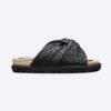 Dior Women Dtwist Slide Black Cannage Lambskin