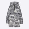 Dior Women Hooded Short Anorak Navy Toile de Jouy Jacquard