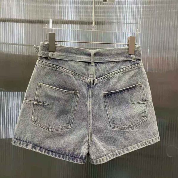 Dior Women Shorts Blue Cotton Denim (4)