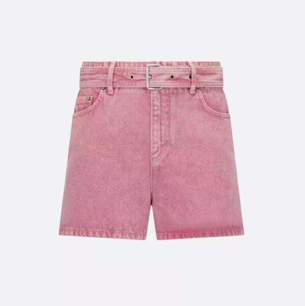 Dior Women Shorts Pink Cotton Denim (1)