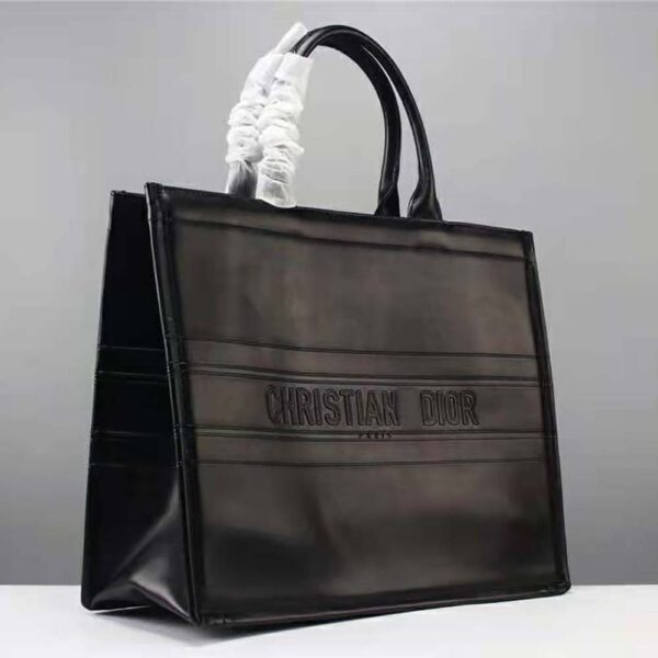 Dior Women Small Dior Book Tote Black Calfskin (4)