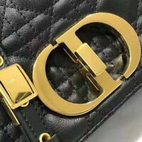 Dior Women Small Dior Caro Bag Lvory Supple Cannage Calfskin-black (1)