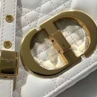 Dior Women Small Dior Caro Bag Lvory Supple Cannage Calfskin-white (1)