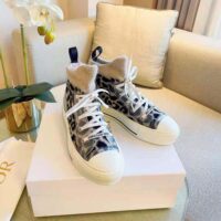 Dior Women Walk’n’Dior Sneaker Fur-Effect Knit Printed with Beige Multicolor Mizza Pattern (1)