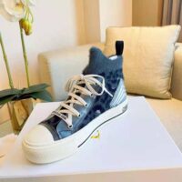 Dior Women Walk’n’Dior Sneaker Fur-Effect Knit with Gray Mizza Print (1)