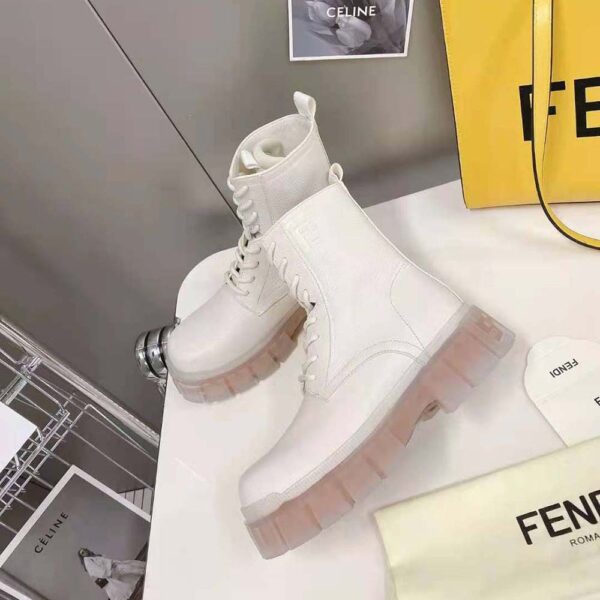 Fendi Men Force Beige Leather Ankle Boots (6)