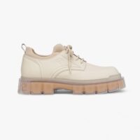 Fendi Men Force Beige Leather Lace-Ups (1)