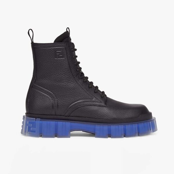 Fendi Men Force Black Leather Ankle Boots (1)