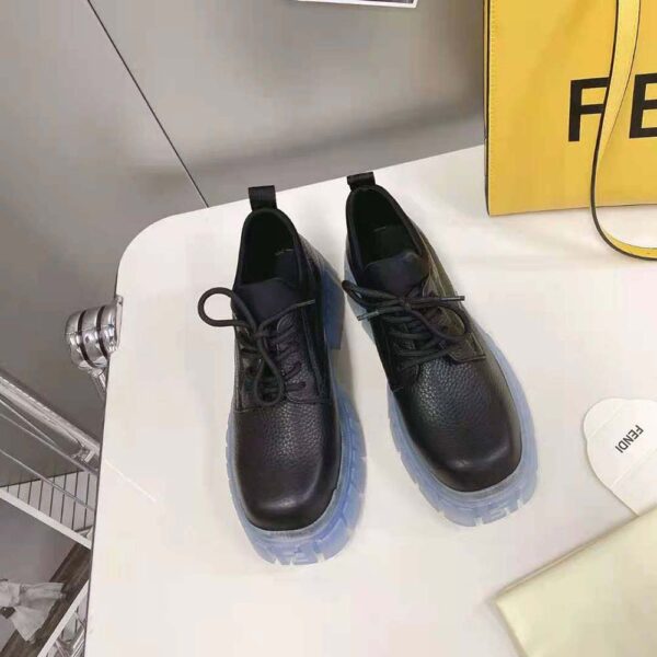 Fendi Men Force Black Leather Lace-Ups (2)