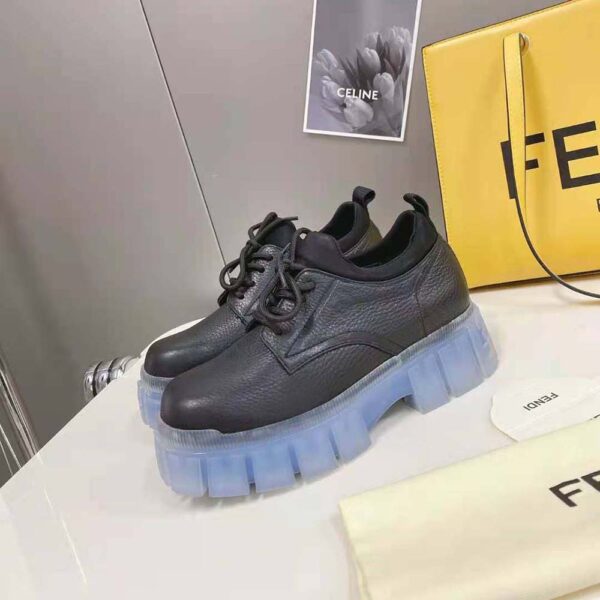 Fendi Men Force Black Leather Lace-Ups (4)