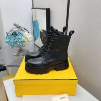 Fendi Men Force Black leather Ankle Boots (1)