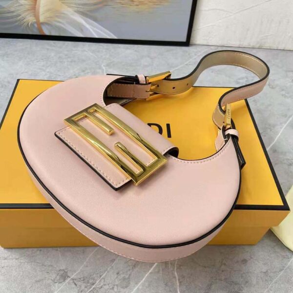 Fendi Women Cookie Pale Pink Leather Mini Bag (7)