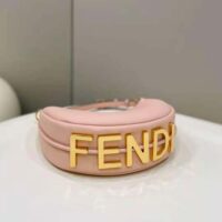 Fendi Women Fendigraphy Small Pale Pink Leather Bag (1)