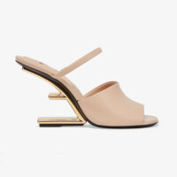 Fendi Women First Pink Leather High-Heeled Sandals (1)