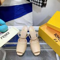 Fendi Women First Pink Leather High-Heeled Sandals (1)