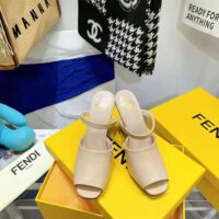 Fendi Women First Pink Leather High-Heeled Sandals (1)