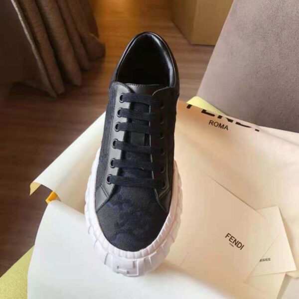 Fendi Women Force Black Fabric Low-Top Sneakers (8)