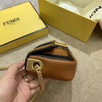 Fendi Women Mini Baguette Chain Brown and Black Nappa Leather Bag (1)