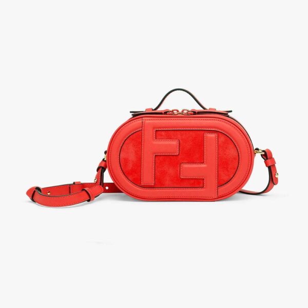 Fendi Women Mini Camera Case Red Leather and Suede Mini-Bag (1)