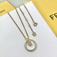 Fendi Women O Lock Necklace Gold-Colored (1)