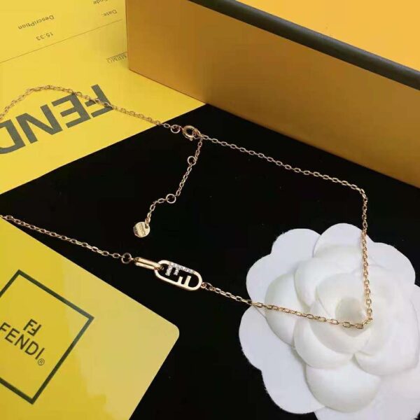 Fendi Women O Lock Necklace Gold-Colored Necklace (5)