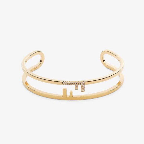 Fendi Women O’lock Bracelet with Gold-Colored Bracelet (1)