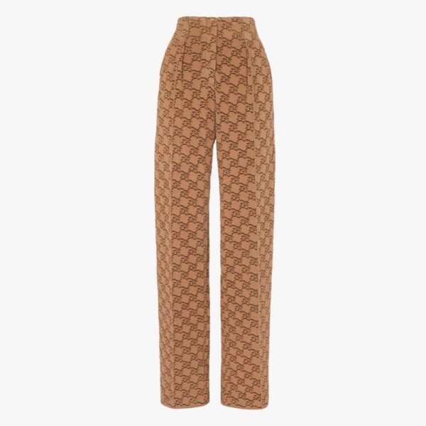 Fendi Women Pants Beige Velvet and Viscose Pants (1)