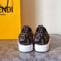 Fendi Women Rise Brown Fabric Slip Ons (1)