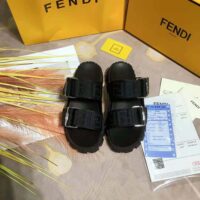 Fendi Women Sandals Black Fabric Sandals (1)