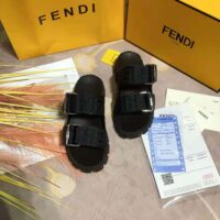 Fendi Women Sandals Black Fabric Sandals (1)