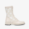 Fendi Women Signature White Leather Biker Boots